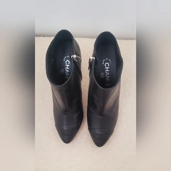 Authentic Chanel boots heel shoes hermes vuitton aritzia - Picture 5 of 11